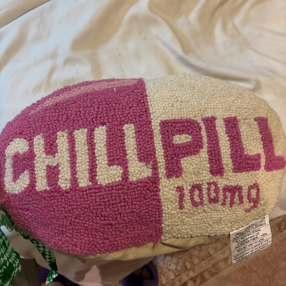 Pink and Cream Chill Pill Pillow